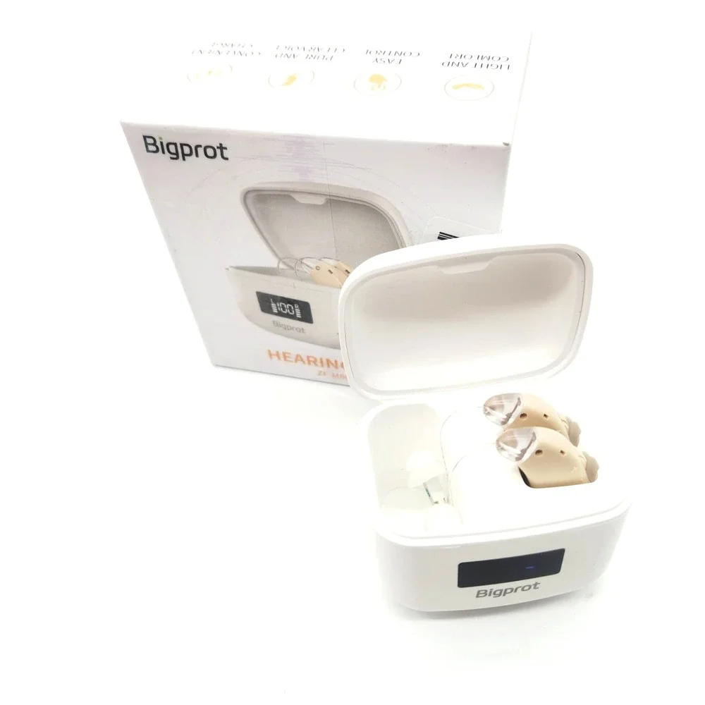 Bigprot Rechargeable Digital Hearing Aids Noise Cancelling BTE Pair White - Picture 6 of 14
